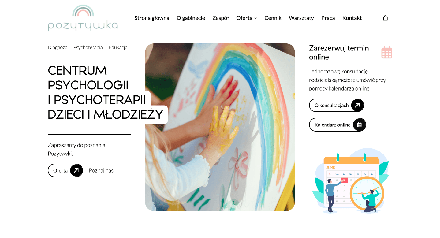 Strona gabinetu psychoterapeutycznego